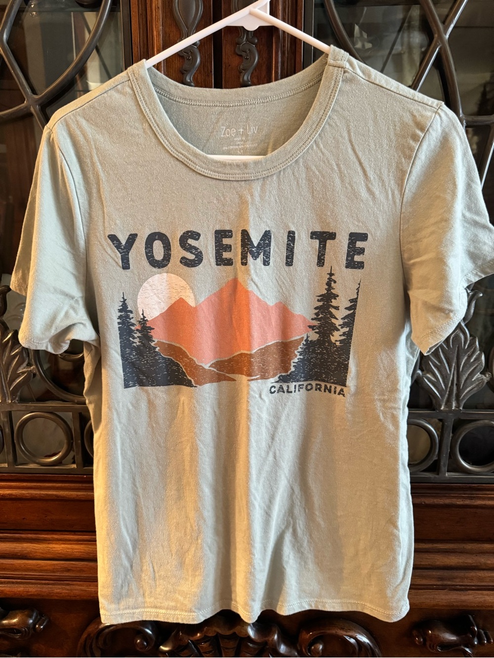 Zoe + Liv Women’s Yosemite Graphic Tee in Light Sage